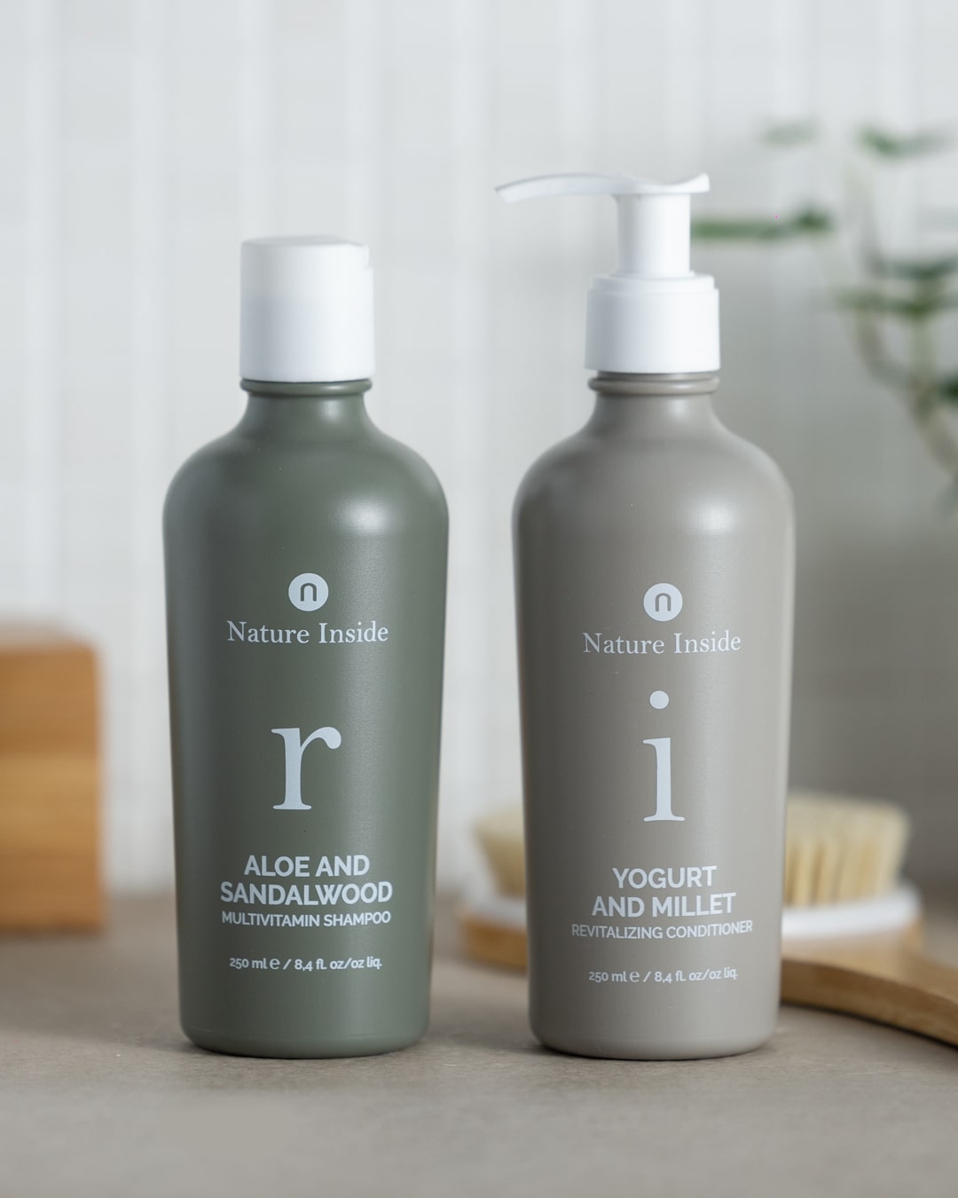 Aloe and sandalwood shampoo + Yogurt and millet conditioner